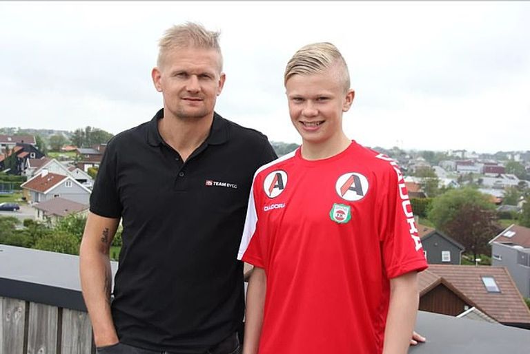 آلف هالاند وإيرلينج هالاند أبناء نجوم الكرة