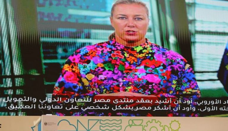 جوتا أوربيلينين، مفوضة الاتحاد الأوروبي للشراكات الدولية الدكتورة رانيا المشاط وزيرة التعاون الدولي المصرية