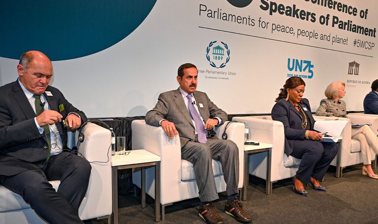 جانب من كلمة صقر غباش رئيس المجلس الوطني الاتحادي الإماراتي