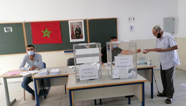 أحد مكاتب الاقتراع في الانتخابات المغربية