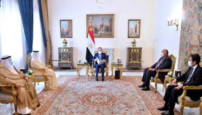 الرئيس المصري يستقبل وزير خارجية الكويت