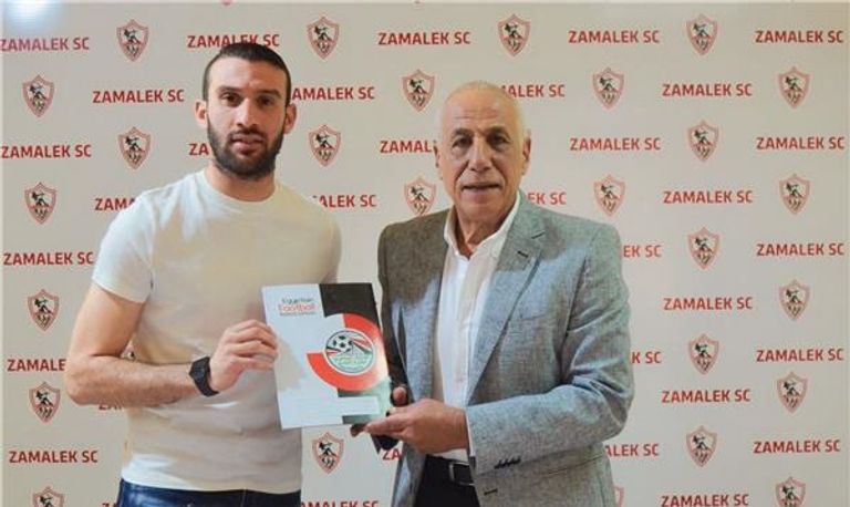 حسين لبيب وعمر كمال باتريس كارتيرون مدرب الزمالك