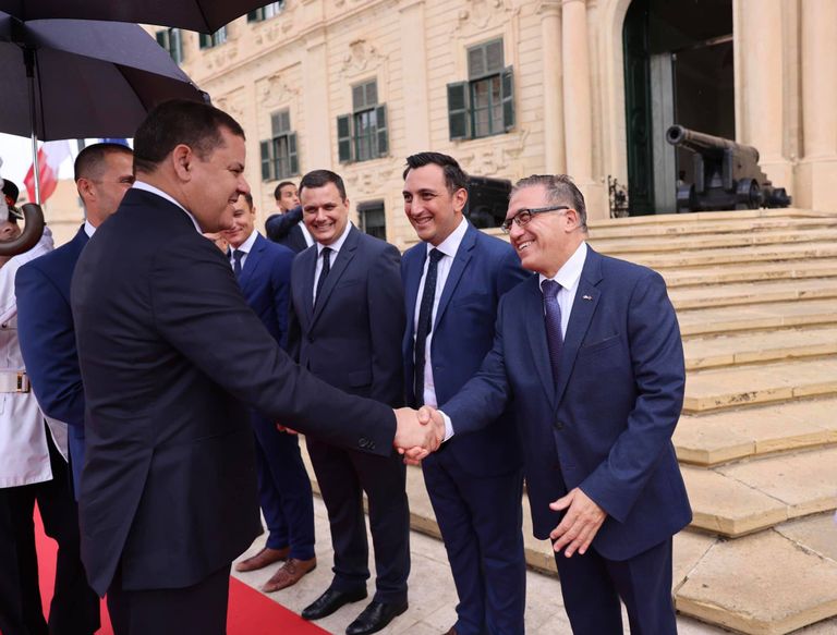 جانب من زيارة عبدالحميد الدبيبة إلى مالطا (الحكومة الليبية)