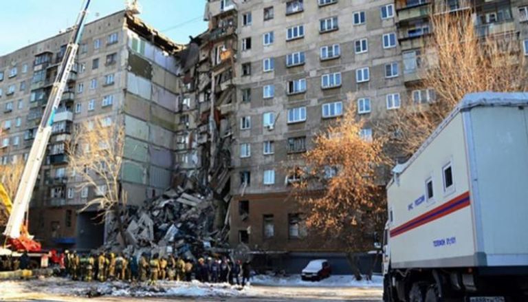 انفجار للغاز في مبنى سكني بروسيا