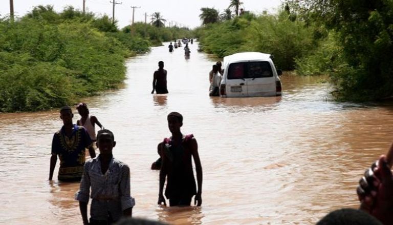 آثار الفيضانات في السودان العام الماضي - أ.ف.ب