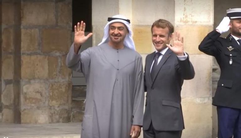 الشيخ محمد بن زايد آل نهيان والرئيس الفرنسي