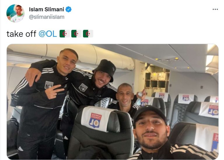 إسلام سليماني لاعب ليون الفرنسي