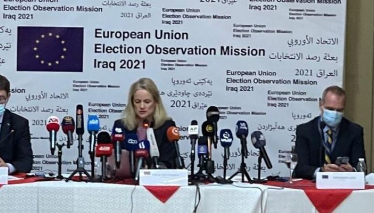 رئيس بعثة الاتحاد الأوروبي خلال مؤتمر صحفي ببغداد