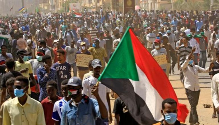 جانب من المظاهرات العاصمة السودانية الخرطوم-أ.ف.ب