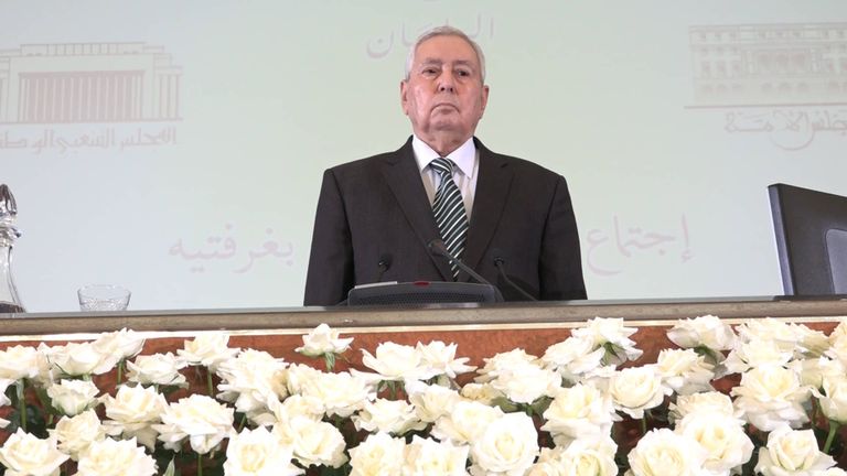 الرئيس الجزائري الراحل عبد القادر بن صالح - أرشيفية