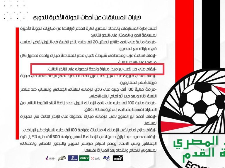 علي جبر مدافع بيراميدز المصري