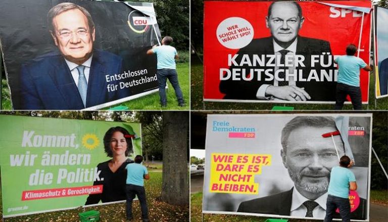 لافتات المرشحين للانتخابات الألمانية في الطرق