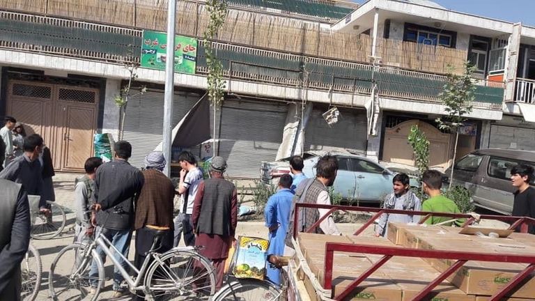 موقع التفجير بمحيط القصر الرئاسي في مقديشو