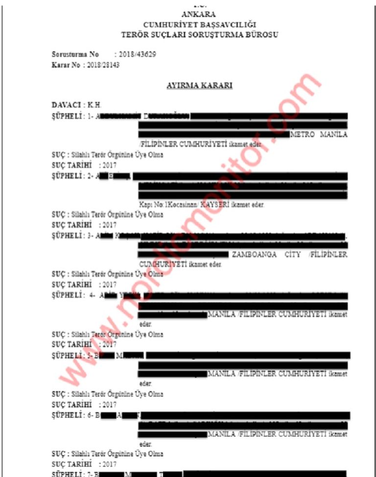 السفارة التركية في الفلبين تتجسس على أتراك - نورديك مونيتور