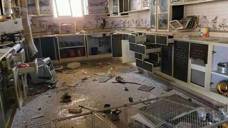 منزل محافظ مأرب بعد قصفه من قبل مليشيات الحوثي