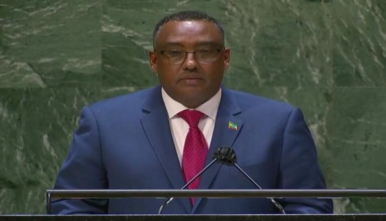 جانب من كلمة وزير خارجية إثيوبيا أمام الأمم المتحدة