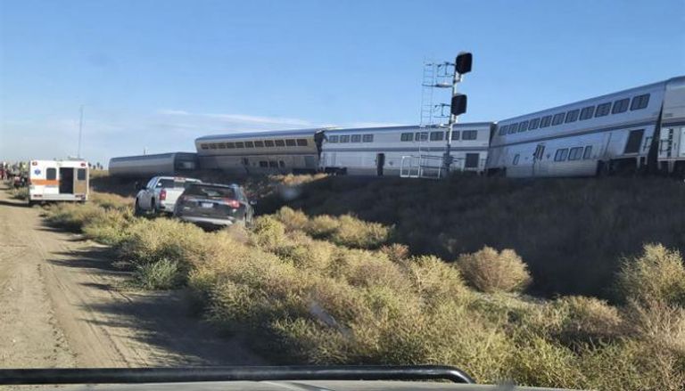 جانب من حادث قطار مونتانا