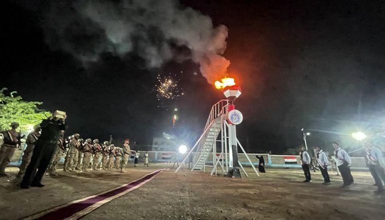 جانب من احتفالات إشعال شعلة اليوم الوطني في اليمن- العين الإخبارية