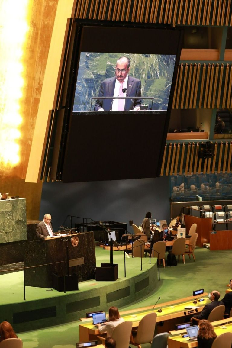 الوزير المرر في كلمته أمام الجمعية العامة للأمم المتحدة خليفة شاهين المرر وزير الدولة الإماراتي