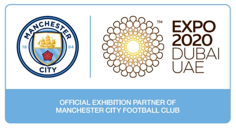 نادي مانشستر سيتي يعلن إكسبو 2020 دبي شريكاً جديداً للزي التدريبي للفريق الجزائري رياض محرز نجم مانشستر سيتي