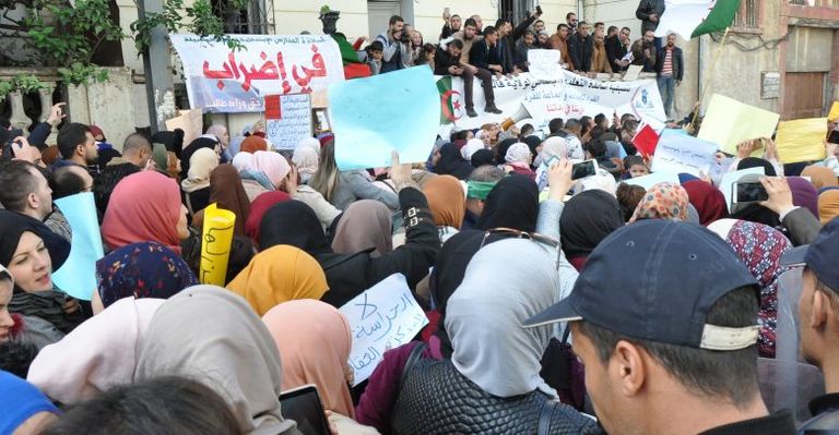 إضراب سابق لموظفين بالقطاع الحكومي في الجزائر الجزائر تعتزم زيادة رواتب موظفي القطاع الحكومي