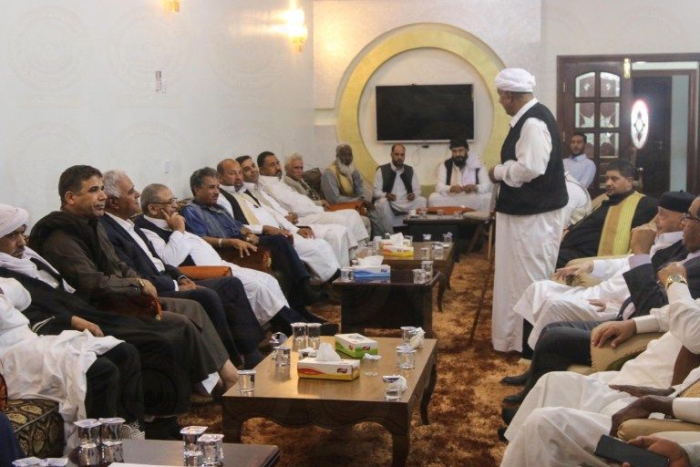 عقيلة صالح يستقبل وفودا قبلية