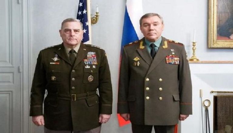 الجنرال الأمريكي مارك ميلي مع نظيره الروسي فاليري جيراسيموف