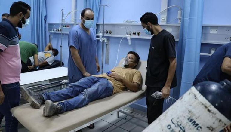 إسعاف عدد من المصابين بمركز بنغازي الطبي 