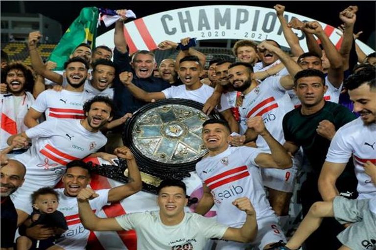 الزمالك بطل الدوري المصري 2021 الهلال بطل الدوري السعودي 2021