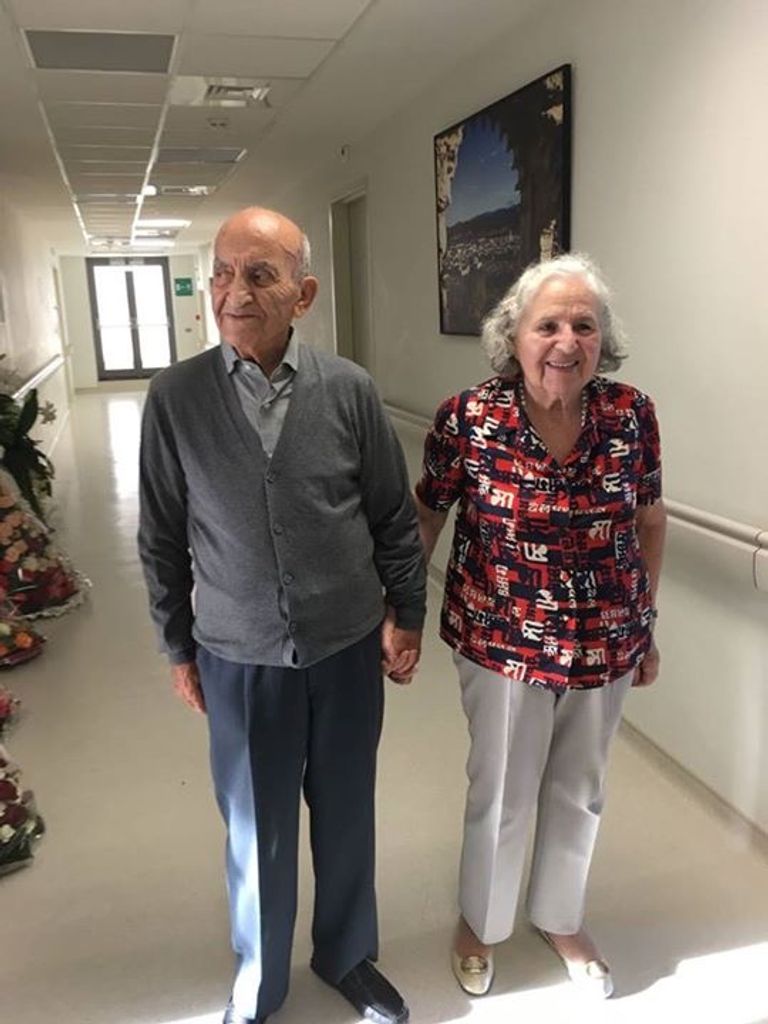 عبدالرحمن اليوسفي وزوجته هيلين - أرشيفية