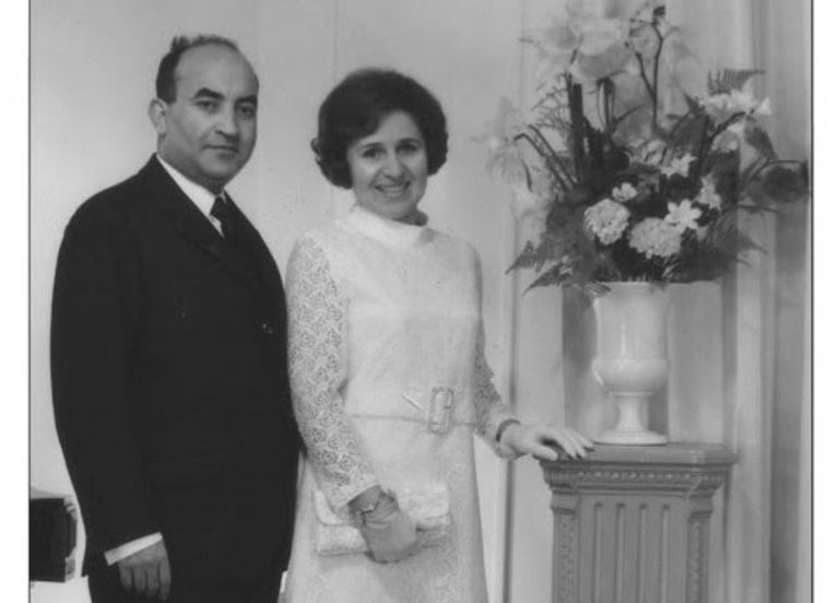 عبدالرحمن اليوسفي وزوجته هيلين - أرشيفية