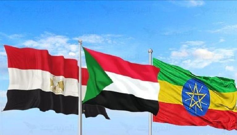 أعلام مصر وإثيوبيا والسودان