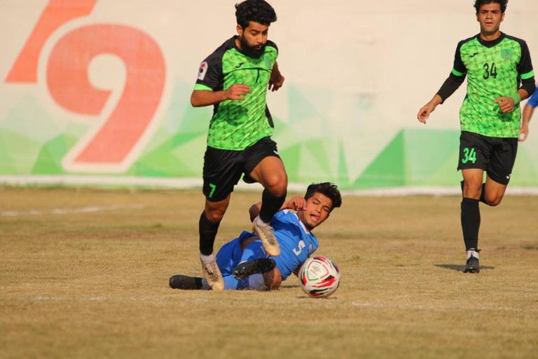 من مباراة النفط والصناعة في الدوري العراقي