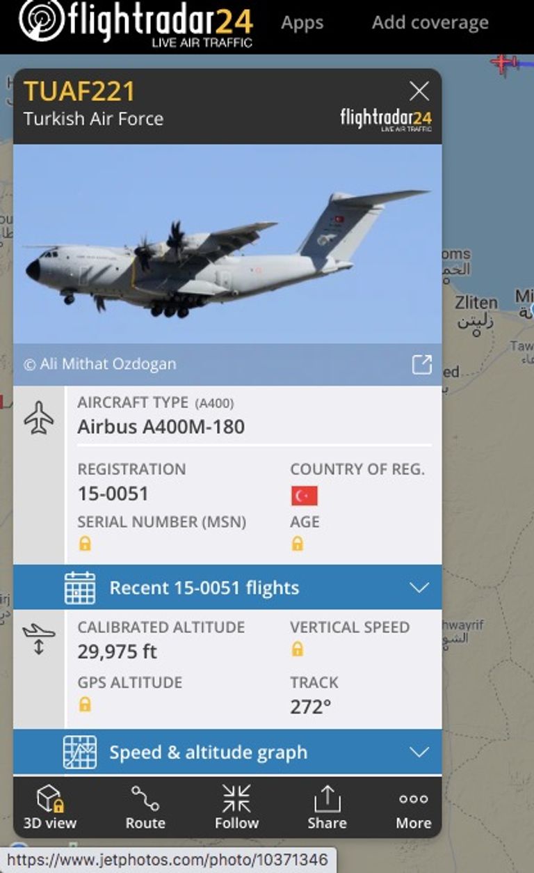 طائرة عسكرية تركية - أرشيفية