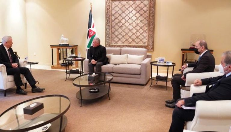 العاهل الأردني يلتقي وزير الدفاع الإسرائيلي بيني جانتس