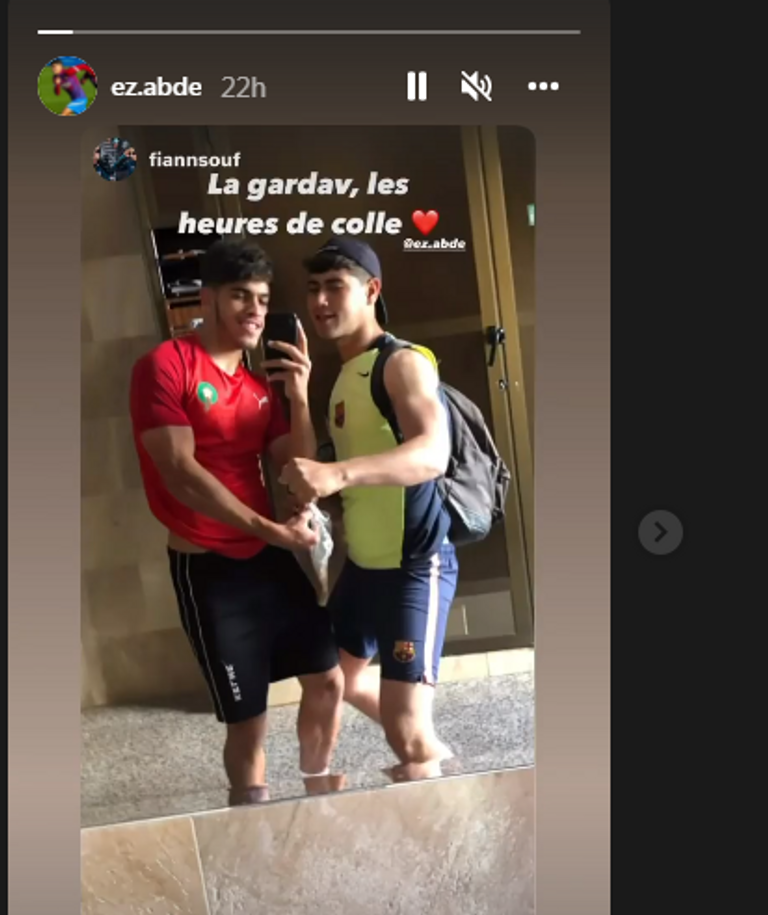 تغريدة الزلزولي عبدالصمد الزلزولي لاعب برشلونة