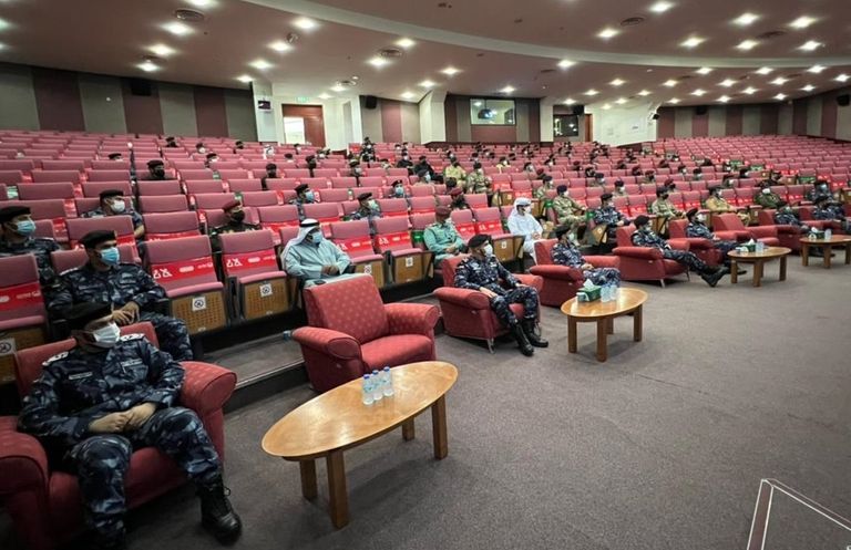 جانب من اجتماع الفرق والوحدات المشاركة بالتمرين