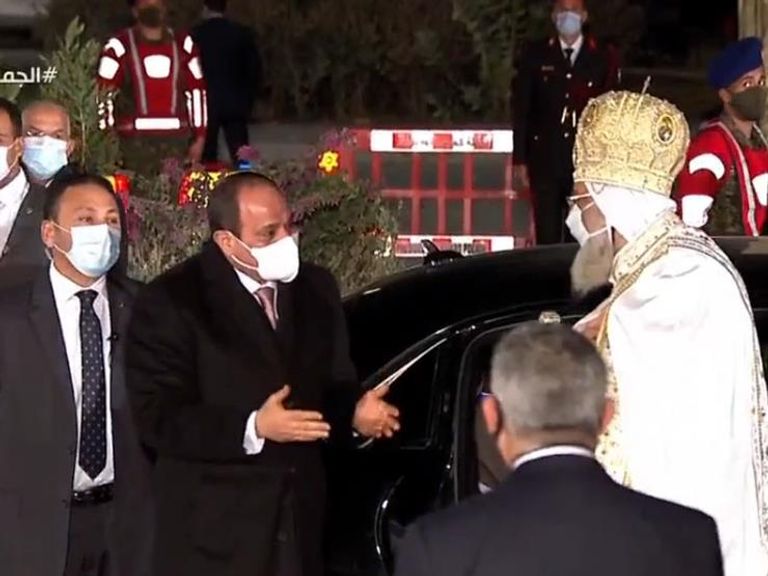 السيسي أثناء إلقاء كلمته