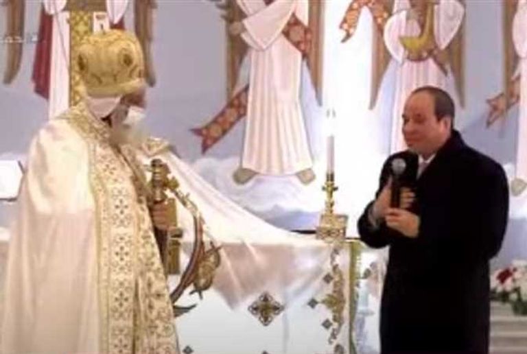 السيسي أثناء إلقاء كلمته