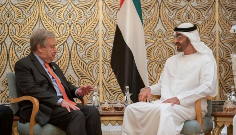 الشيخ محمد بن زايد آل نهيان و أنطونيو غوتيريش - أرشيفية