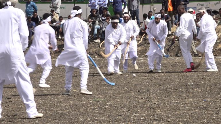 جانب من احتفال مسيحيي إثيوبيا بعيد الميلاد 