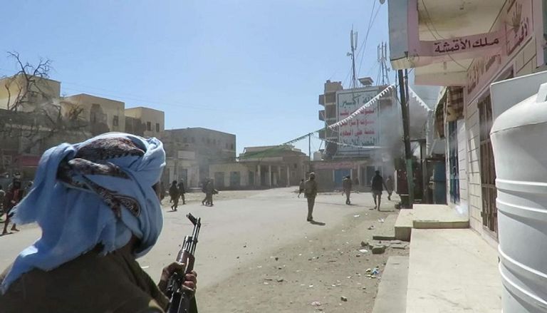 قوات تابعة لألوية العمالقة بعد تحرير بيحان اليمنية