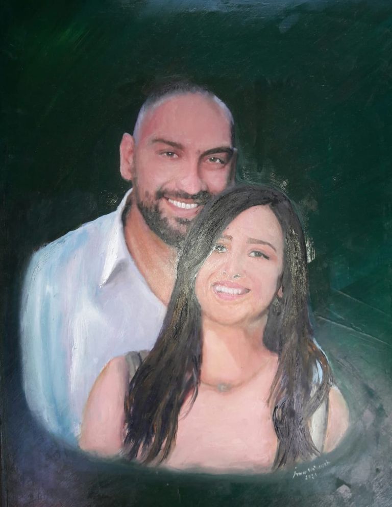 إحدى لوحات إيمان نابوش