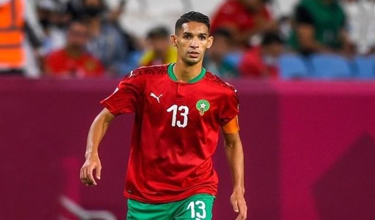 بدر بانون مدافع منتخب المغرب حسن ناظر مهاجم منتخب المغرب السابق