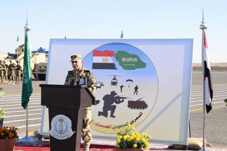 قوات مصرية سعودية مشاركة في تدريب