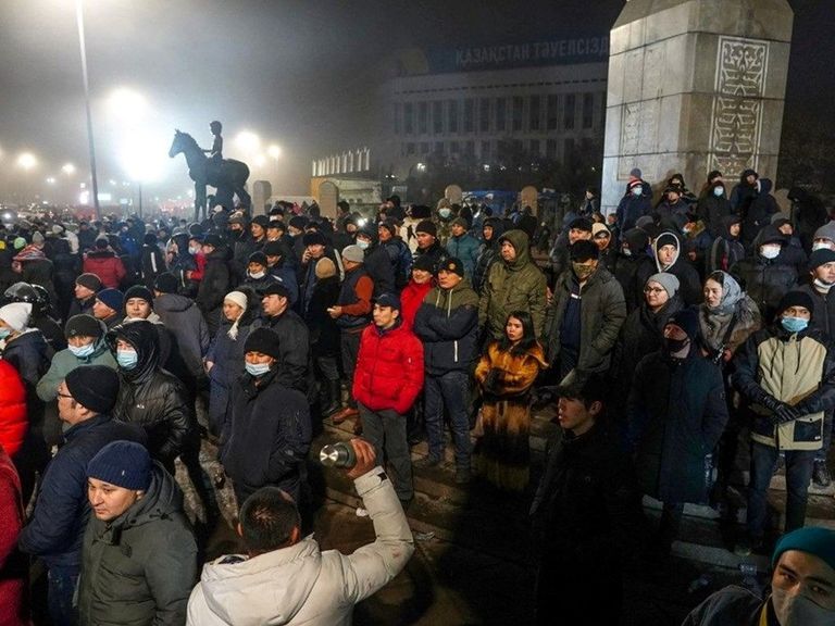 إزالة آثار الاضطرابات في كازاخستان- أ.ف.ب