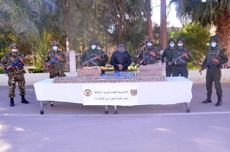 ضبط كميات كبيرة من المخدرات في الجزائر