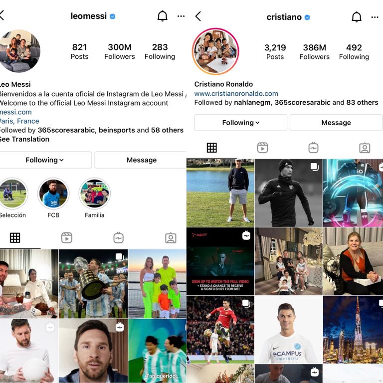 كريستيانو رونالدو وليو ميسي