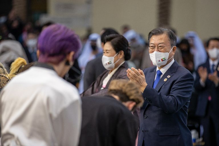 رئيس كوريا الجنوبية يحضر احتفالات بلاده باليوم الوطني في إكسبو 2020 دبي بحضور رئيسها.. كوريا الجنوبية تحتفل بيومها الوطني في إكسبو 2020 دبي