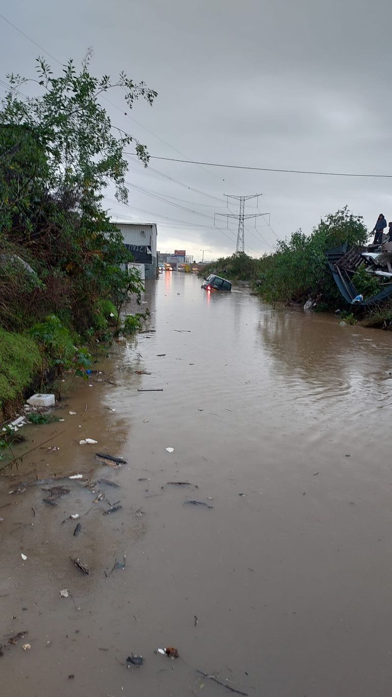 المياه تغمر الطرق ببعض ضواحي تل أبيب